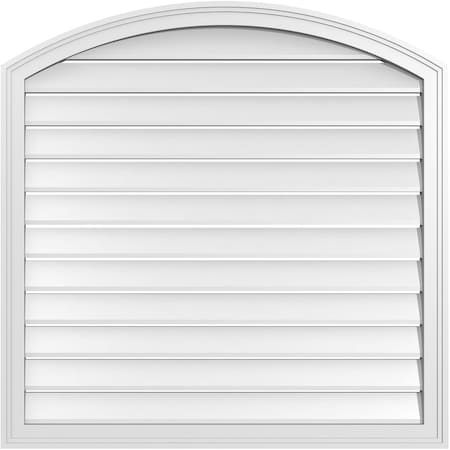 Ekena Millwork Arch Top Surface Mount PVC Gable Vent: Non-Functional, w/2"W x 1-1/2"P Brickmould Frame, 36"W x 42"H GVPAR36X4202SN